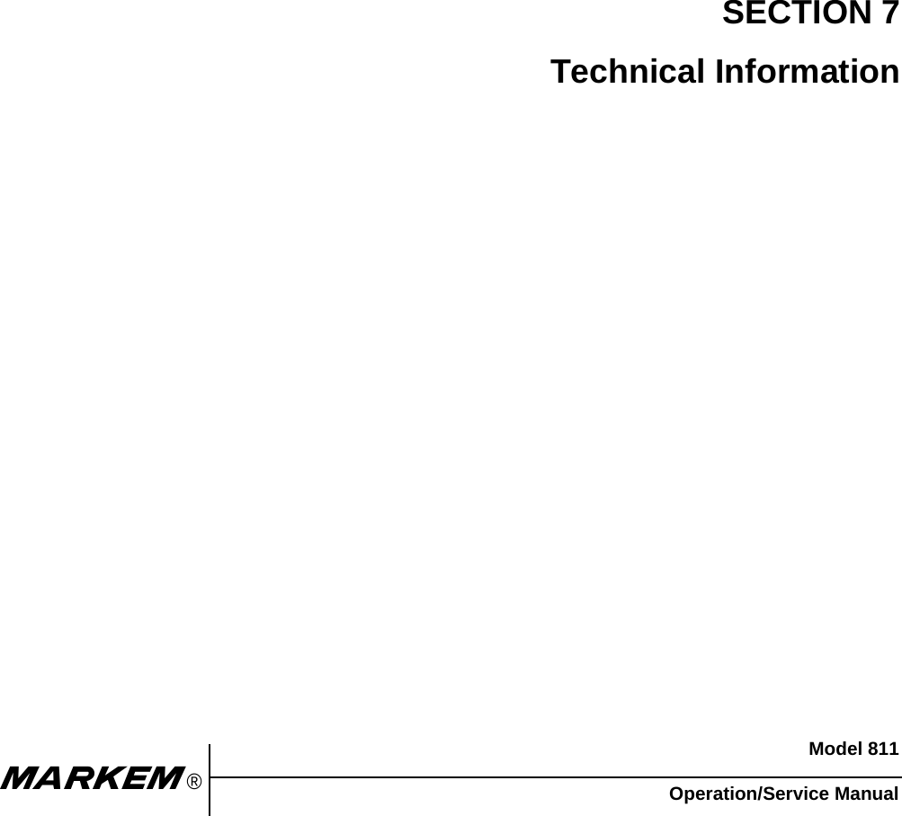 Model 811Operation/Service Manualm®SECTION 7Technical Information