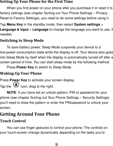 Page 9 of MAXWEST TELECOM ASTRO4 Mobile Phone User Manual Part 1