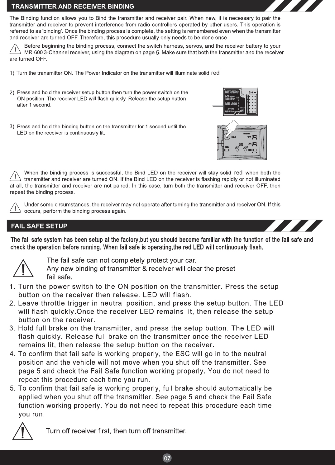 Fail Safe Setup , Continue...