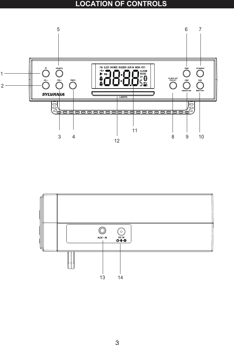 Page 4 of MET METYH016 BLUETOOTH KITCHEN UNDERCOUNTER CLOCK RADIO User Manual 