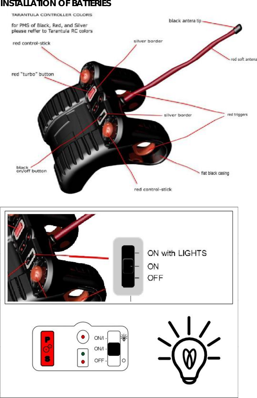 INSTALLATION OF BATTERIES