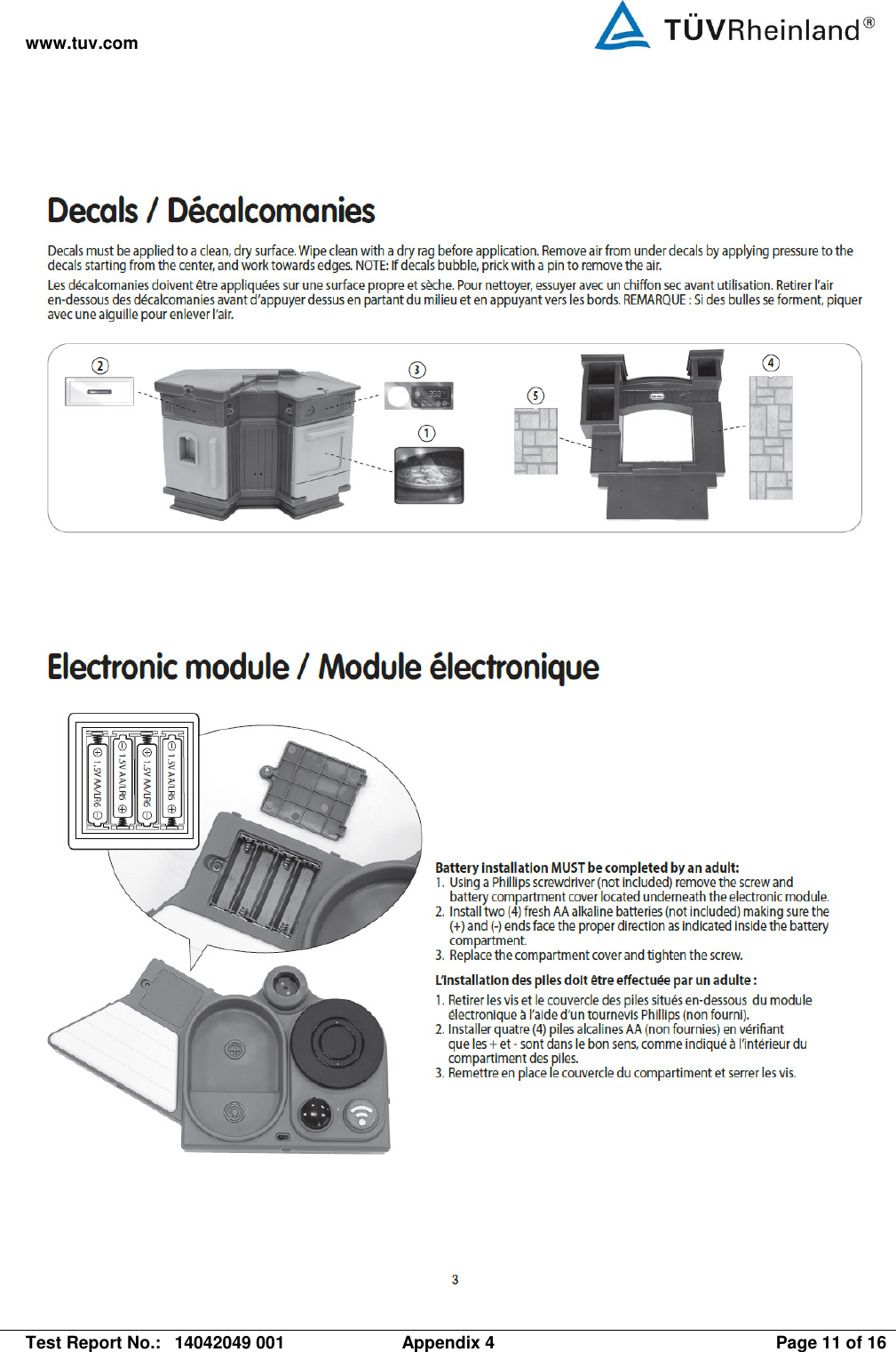 www.tuv.com    Test Report No.:  14042049 001  Appendix 4  Page 11 of 16  