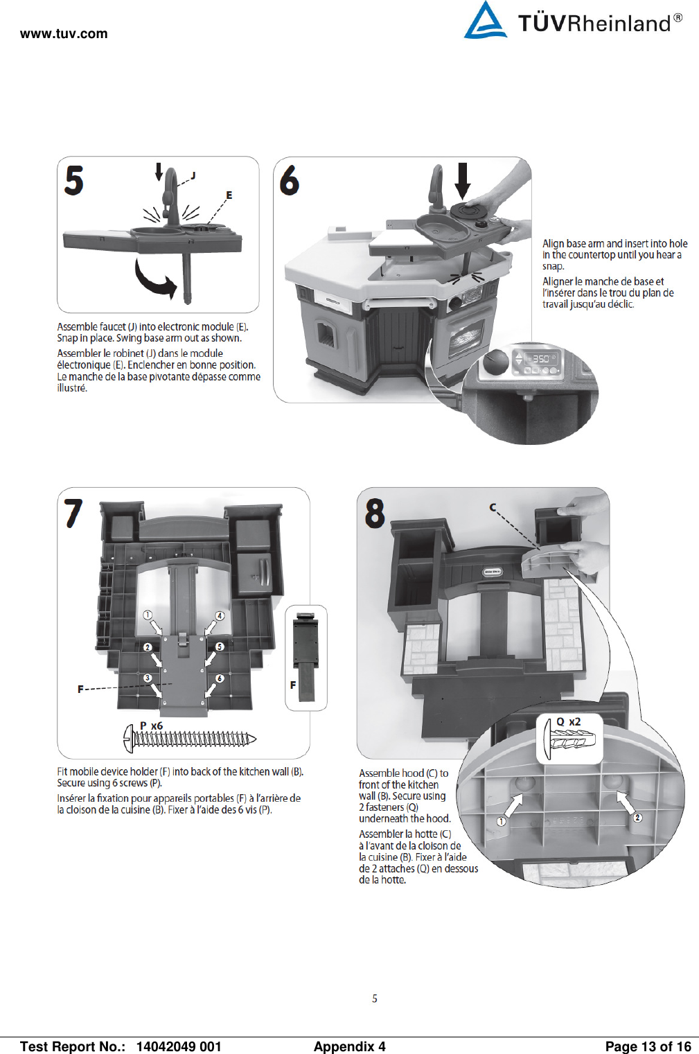 www.tuv.com    Test Report No.:  14042049 001  Appendix 4  Page 13 of 16  