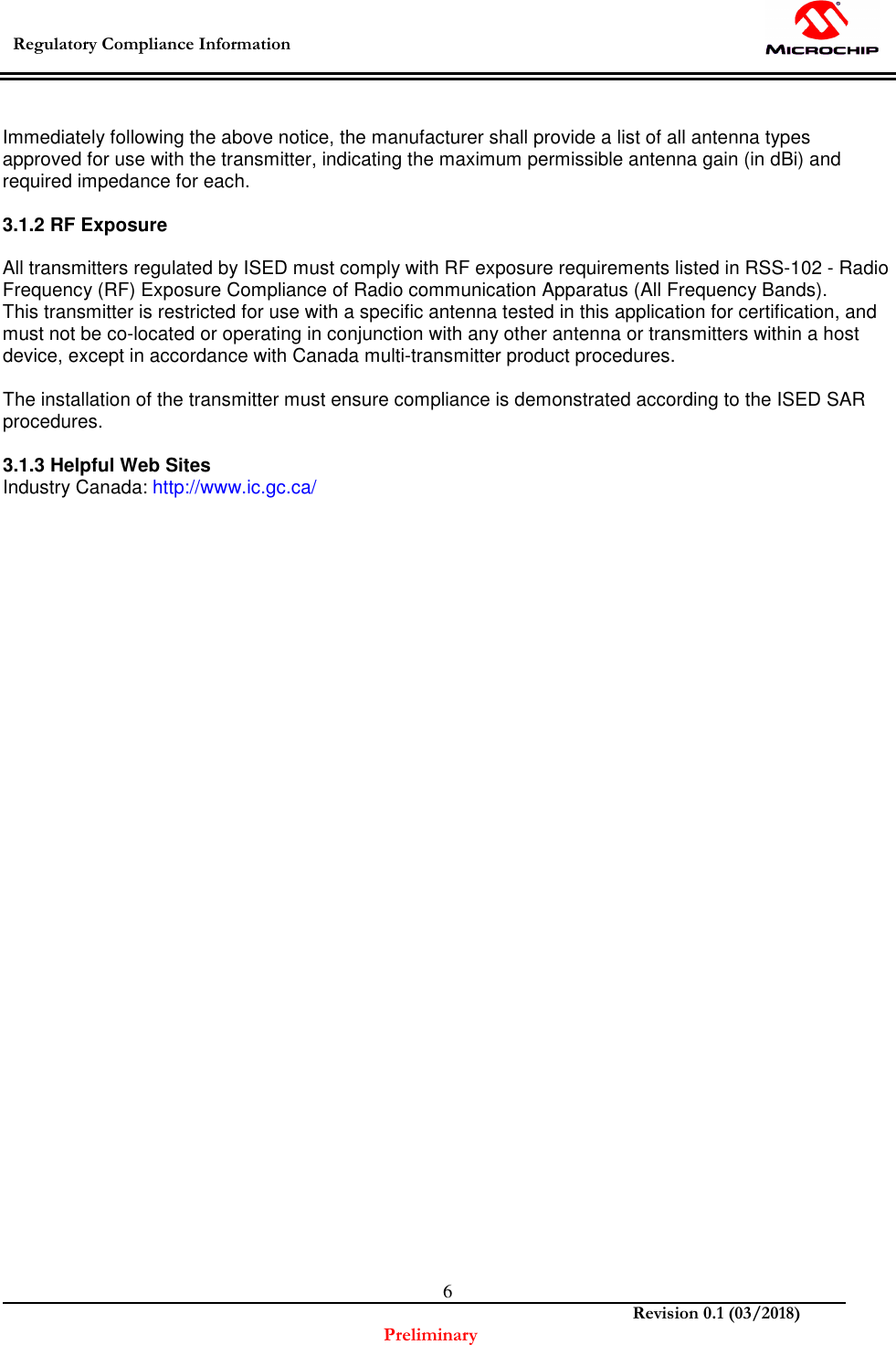 Page 7 of MICROCHIP TECHNOLOGY ATWILC1000U Modular Transmitter User Manual Manual OEM Installation