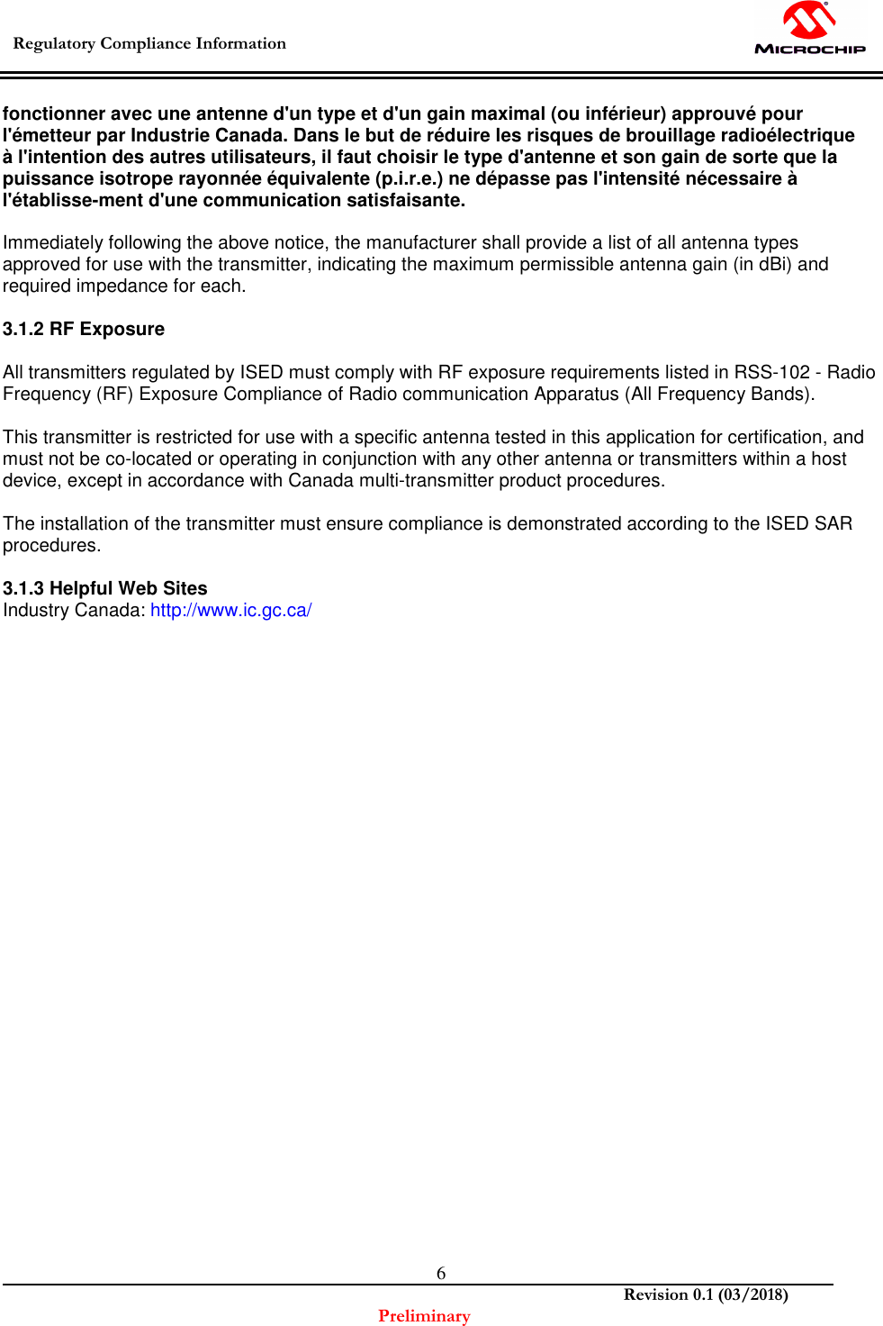 Page 7 of MICROCHIP TECHNOLOGY ATWINC1500U Modular Transmitter User Manual Manual OEM Installation