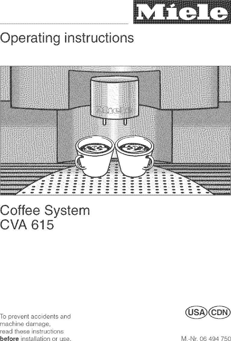 MIELE Coffee/Tea Maker Manual L0522943