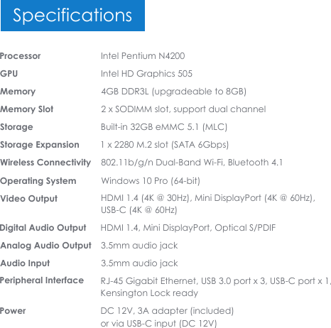Page 2 of MINIX TECHNOLOGY NEON42C-4 Intel mini PC User Manual MINIX NEO N42C 4   User Guide