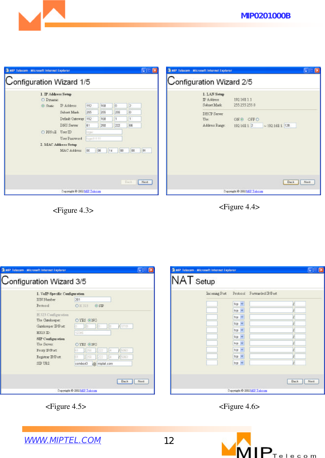 WWW.MIPTEL.COMMIP0201000B12&lt;Figure 4.3&gt; &lt;Figure 4.4&gt;&lt;Figure 4.5&gt; &lt;Figure 4.6&gt;