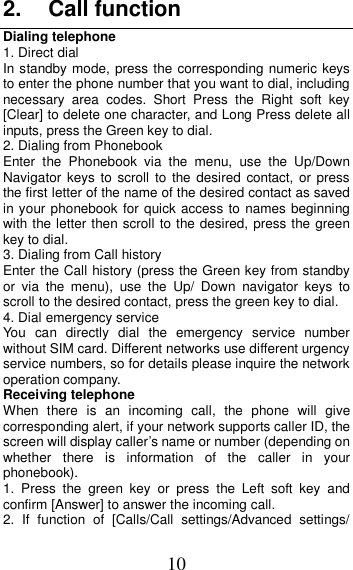 Page 10 of MOBIWIRE MOBILES HW3020 3G feature phone User Manual U M