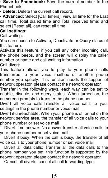 Page 15 of MOBIWIRE MOBILES HW3020 3G feature phone User Manual U M