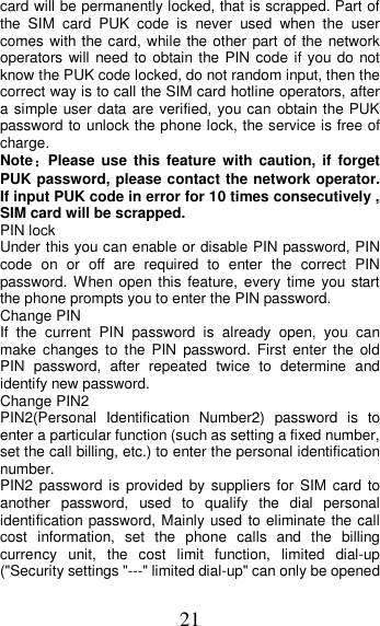 Page 21 of MOBIWIRE MOBILES HW3020 3G feature phone User Manual U M