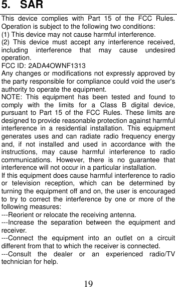 Page 19 of MOBIWIRE MOBILES OWNF1313 3G Smart Feature Phone User Manual