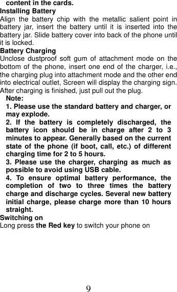 Page 9 of MOBIWIRE MOBILES OWNF1313 3G Smart Feature Phone User Manual