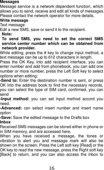 Page 16 of MOBIWIRE MOBILES S241 2G Feature Phone User Manual 