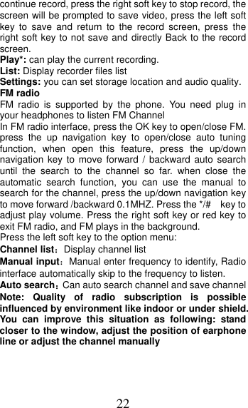 Page 22 of MOBIWIRE MOBILES S241 2G Feature Phone User Manual 