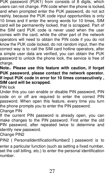 Page 27 of MOBIWIRE MOBILES S241 2G Feature Phone User Manual 