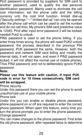 Page 28 of MOBIWIRE MOBILES S241 2G Feature Phone User Manual 