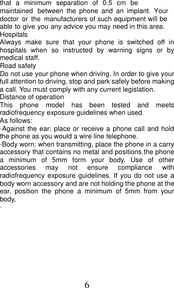 Page 6 of MOBIWIRE MOBILES S241 2G Feature Phone User Manual 
