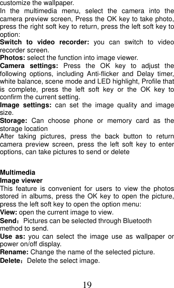 Page 19 of MOBIWIRE MOBILES S241 2G Feature Phone User Manual