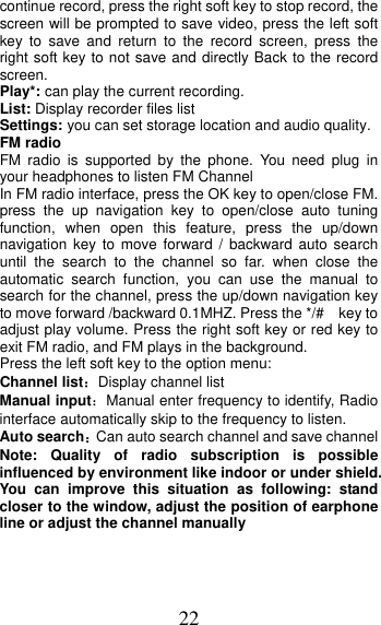 Page 22 of MOBIWIRE MOBILES S241 2G Feature Phone User Manual