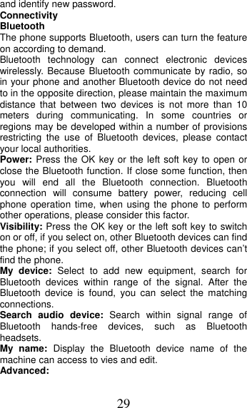 Page 29 of MOBIWIRE MOBILES S241 2G Feature Phone User Manual