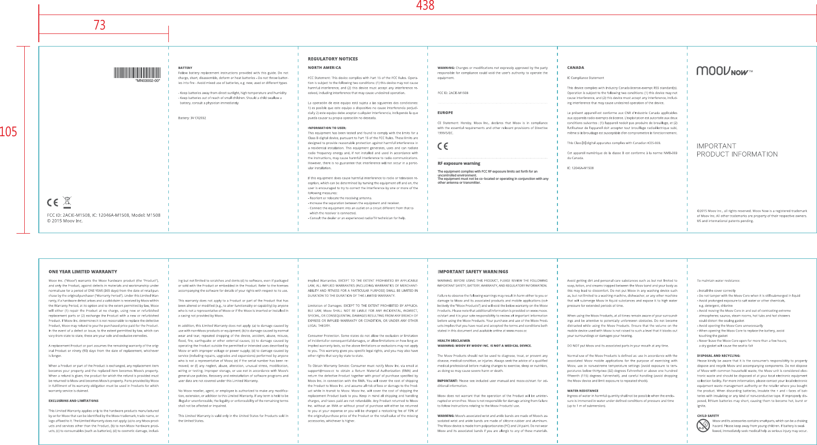 *MN03002-00*RF exposure warningThe equipment complies with FCC RF exposure limits set forth for an uncontrolled environment.The equipment must not be co&reg;located or operating in conjunction with any other antenna or transmitter.