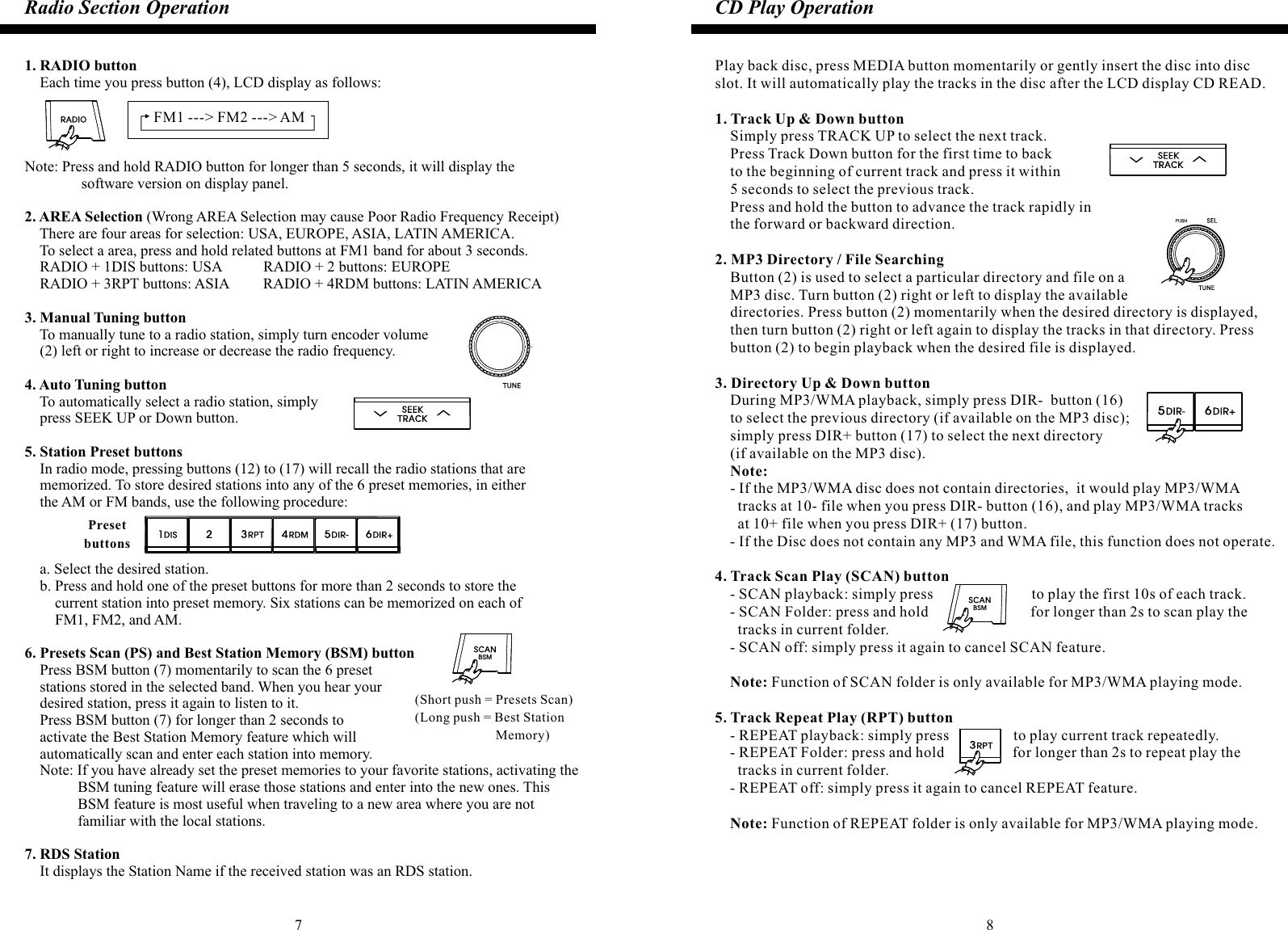 Page 5 of MOTREX MTXA300BA Car Audio System User Manual A 3010 English