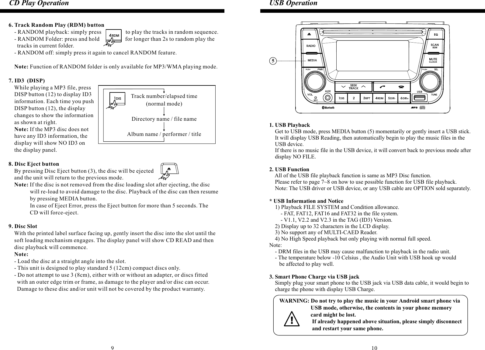Page 6 of MOTREX MTXA300BA Car Audio System User Manual A 3010 English