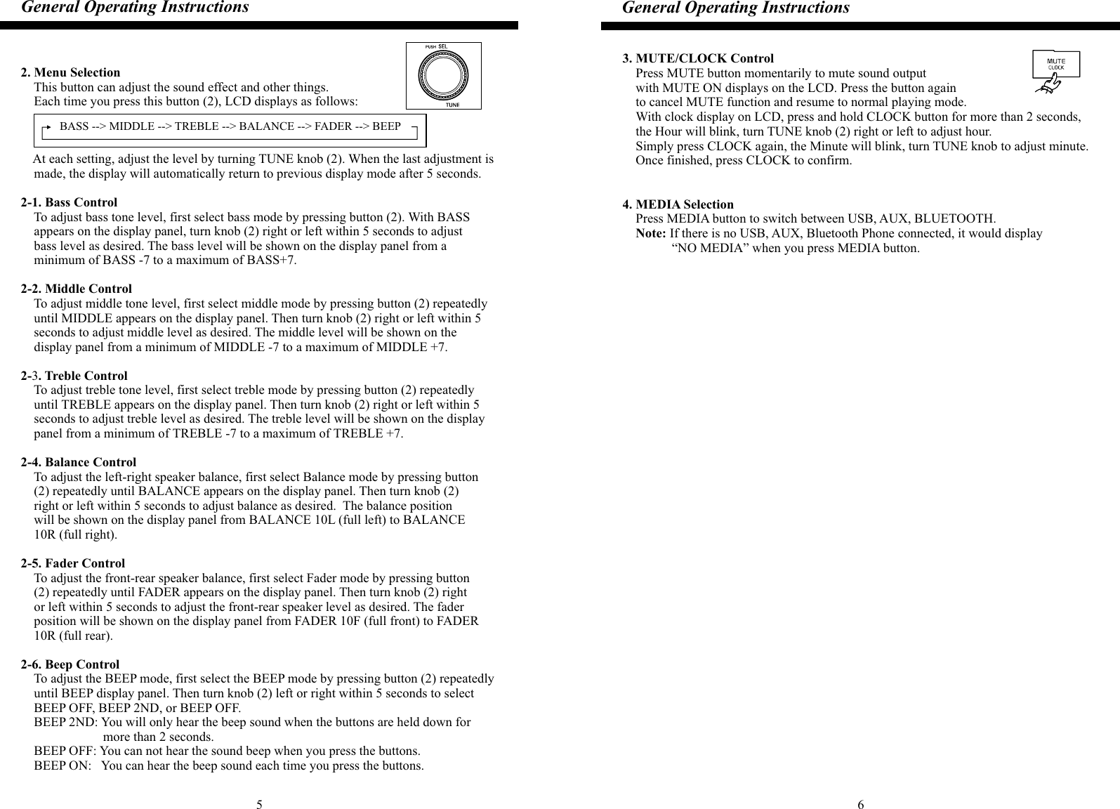 Page 4 of MOTREX MTXA300JA Car Audio System User Manual A 3080 English