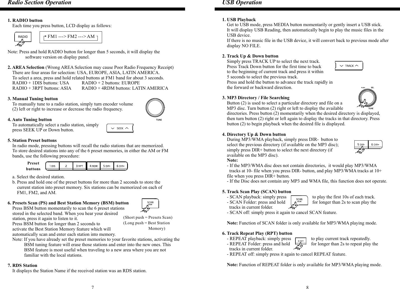 Page 5 of MOTREX MTXA300JA Car Audio System User Manual A 3080 English