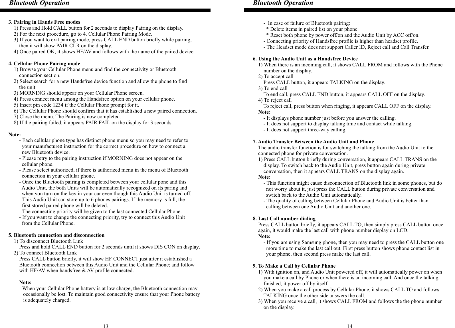 Page 8 of MOTREX MTXA300JA Car Audio System User Manual A 3080 English