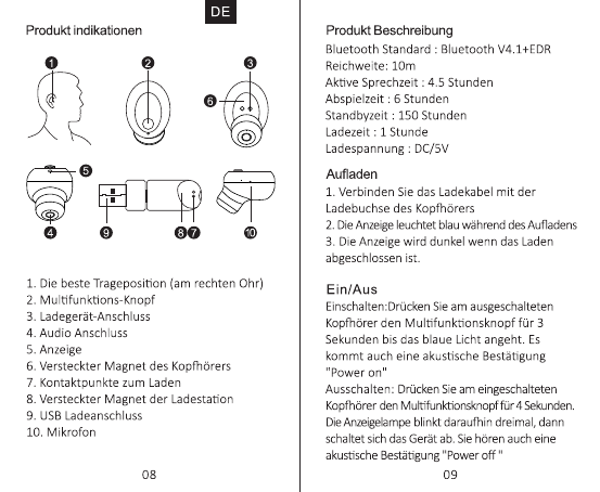 MPOW TECHNOLOGY BH099A Bluetooth Headset User Manual
