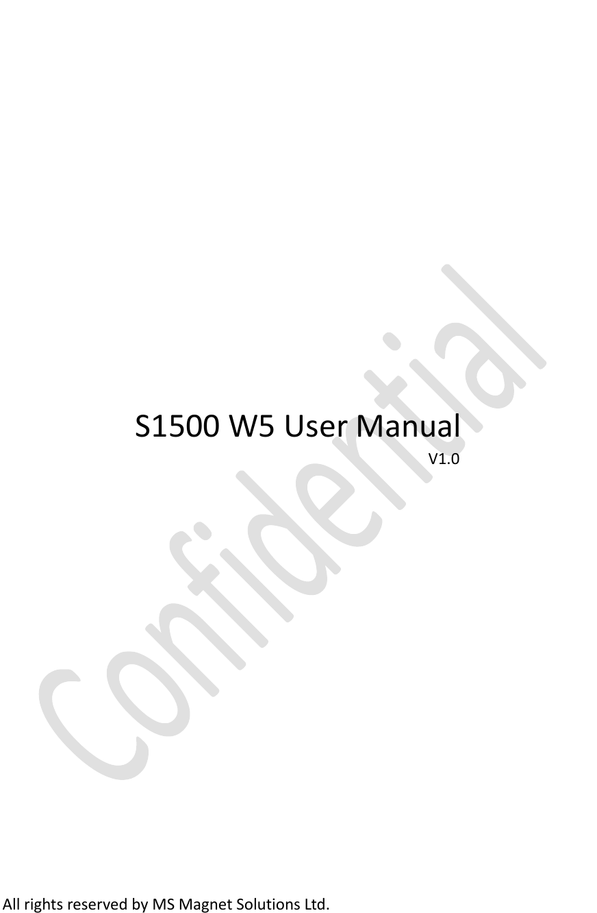 S1500W5UserManualV1.0AllrightsreservedbyMSMagnetSolutionsLtd.