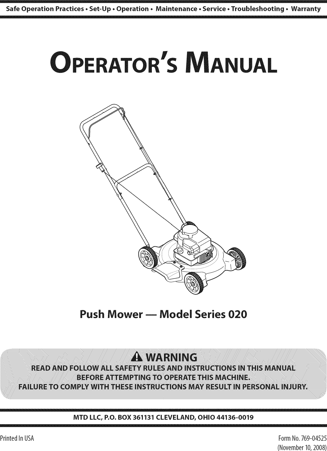 Mtd Lawn Mower Service Manual - MTD Yard Man 604 Transmatic Tractor Lawn Mower Owners Manual / This video demonstrates the proper and safe way to disassemble a lawn mower and how to access parts that may need to be tested.