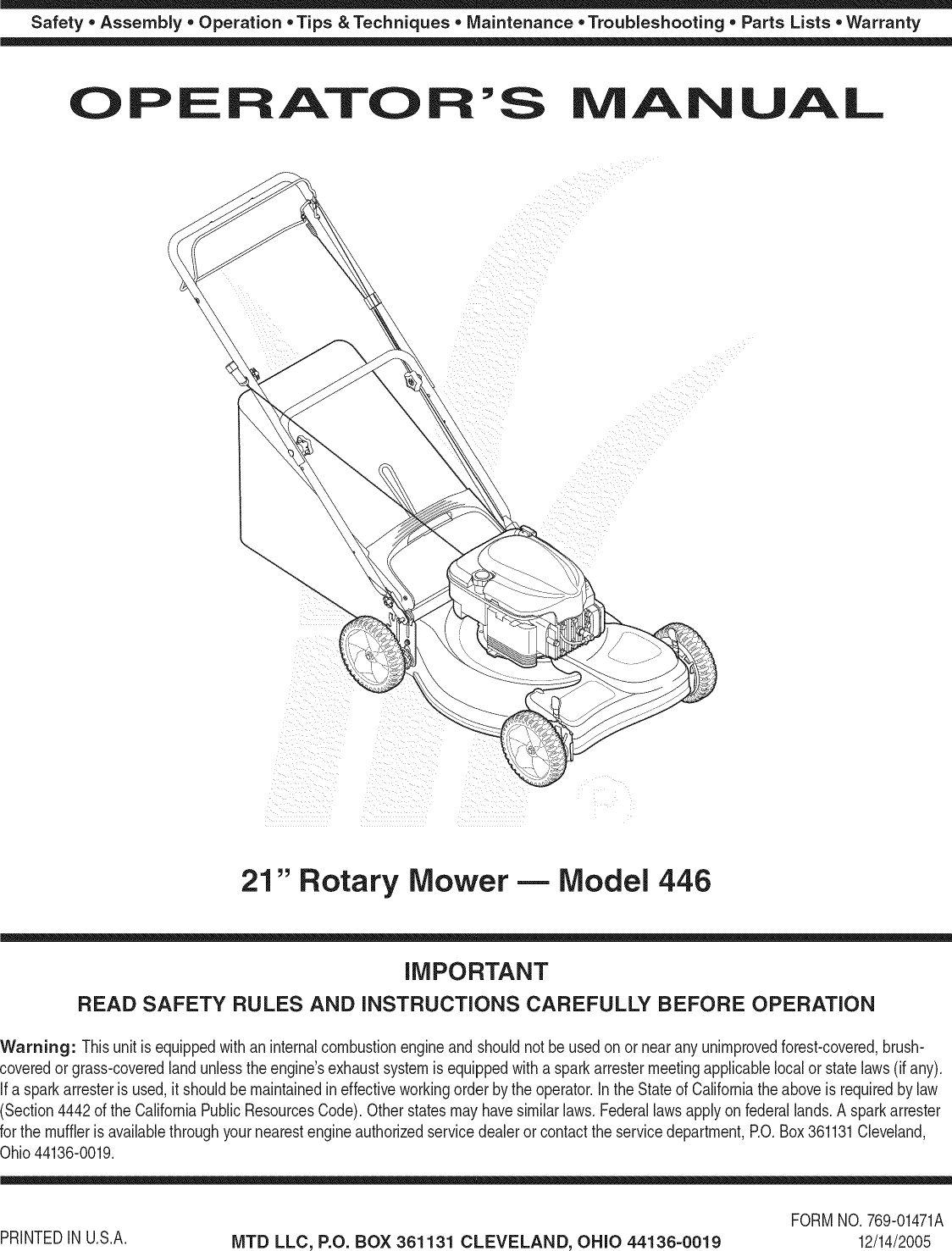 Mtd 41ad765g799 Trimmer Owner S Manual