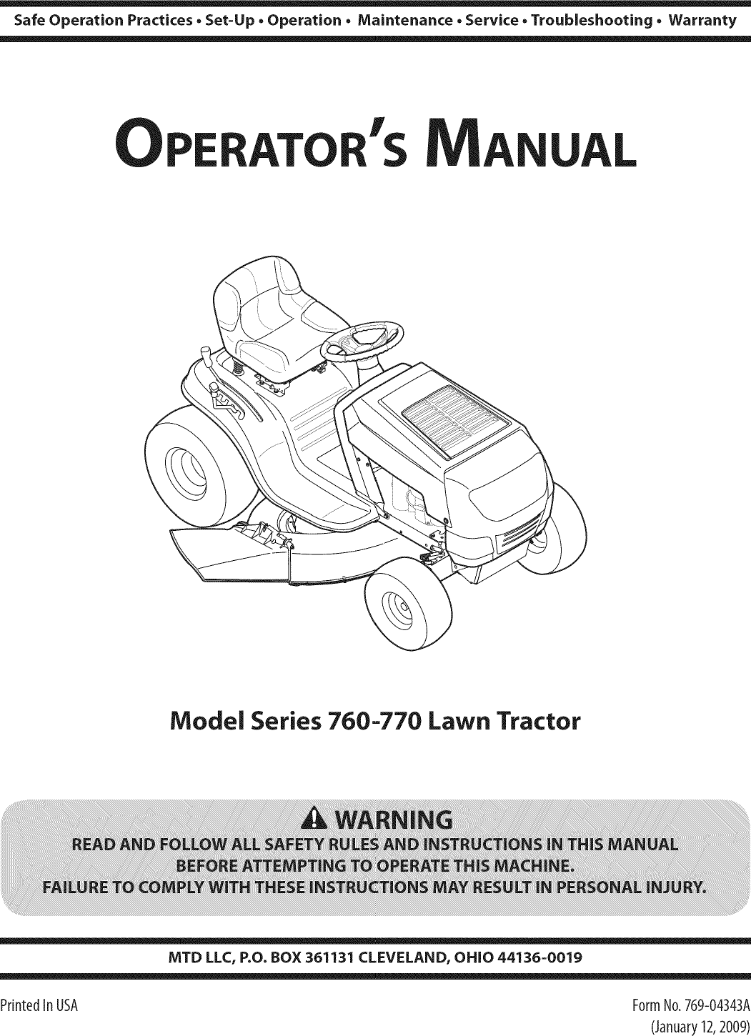 Mtd Riding Lawn Mower Parts Diagram