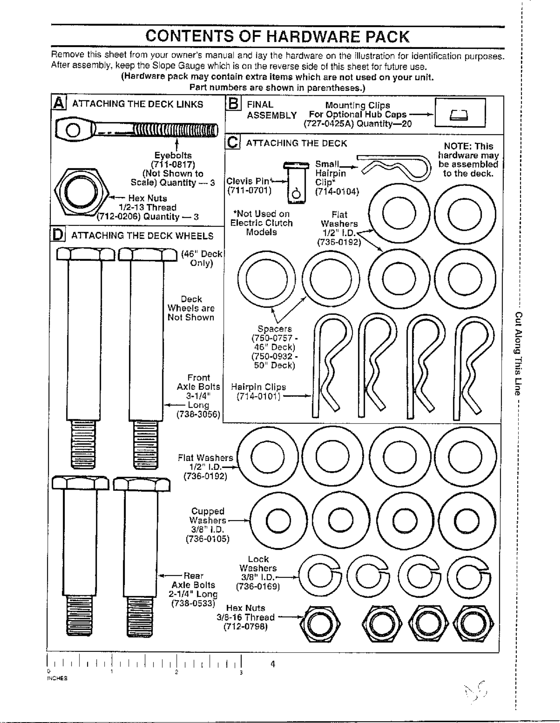 Page 4 of 8 - MTD 1463834H401 User Manual  HYDROSTATIC TRACTOR - Manuals And Guides WL000124