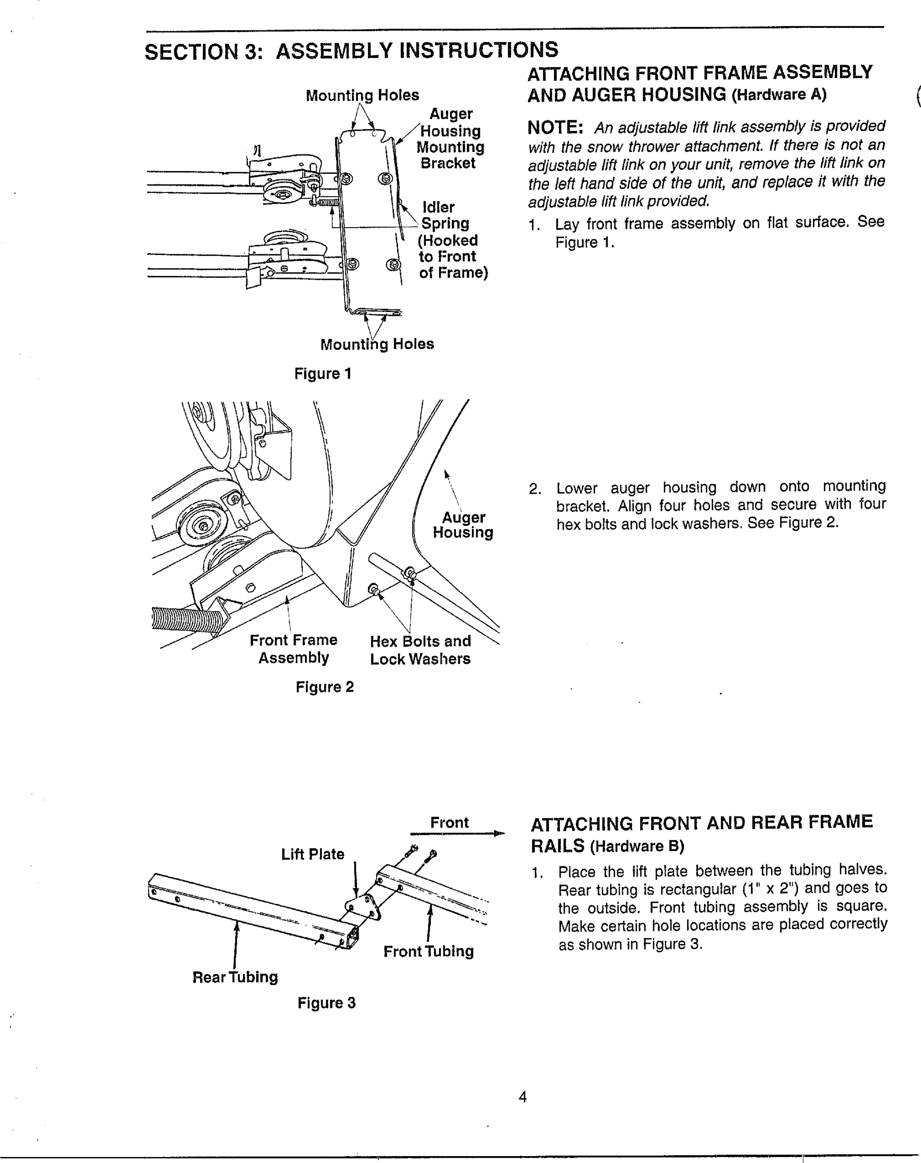 Page 4 of 6 - MTD 190-624-000 User Manual  SNOW THROWER ATTACHMENT - Manuals And Guides WL000151