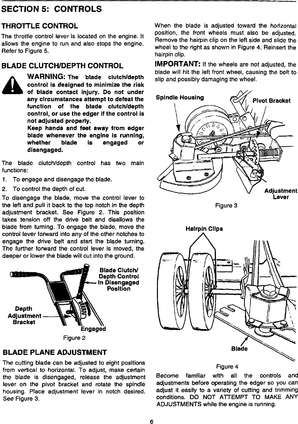 Page 6 of 12 - MTD 588 User Manual  EDGER - Manuals And Guides L9910232