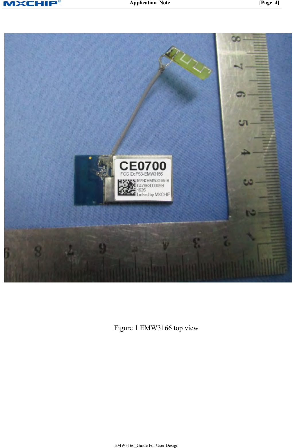 Figure 1 EMW3166 top view EMW3166_Guide For User Design Application  Note  [Page  4] 