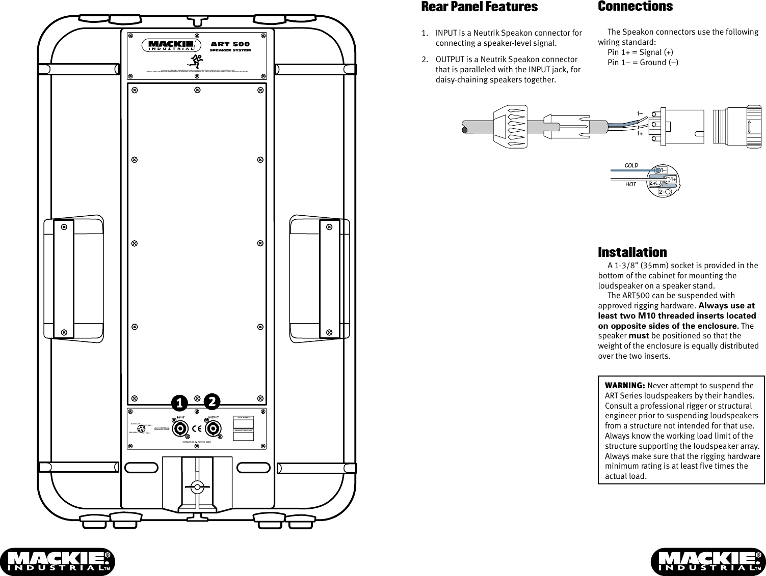 Page 2 of 2 - Mackie Mackie-Art500-Users-Manual- ART500 Quick-Start Guide  Mackie-art500-users-manual