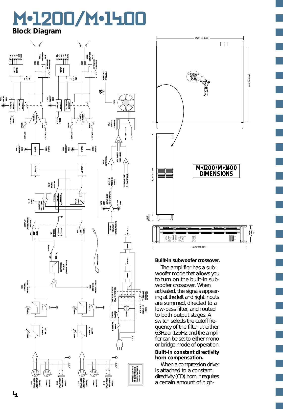 Page 4 of 6 - Mackie Mackie-Fast-Recovery-Series-M1200-Users-Manual- Designs FR Series Contractor's Specs  Mackie-fast-recovery-series-m1200-users-manual