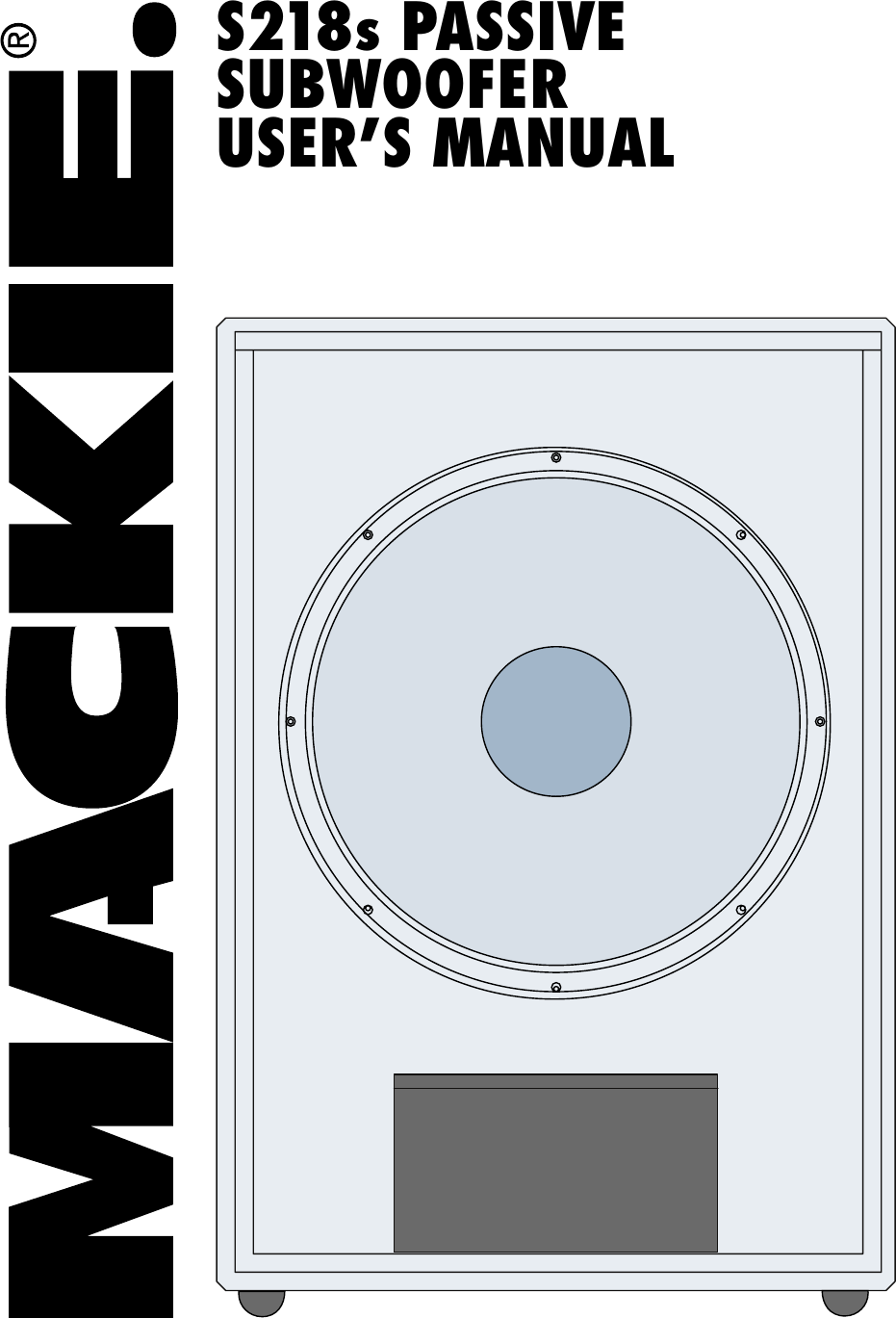 Mackie S218S Users Manual 0014529_RevA.IDD