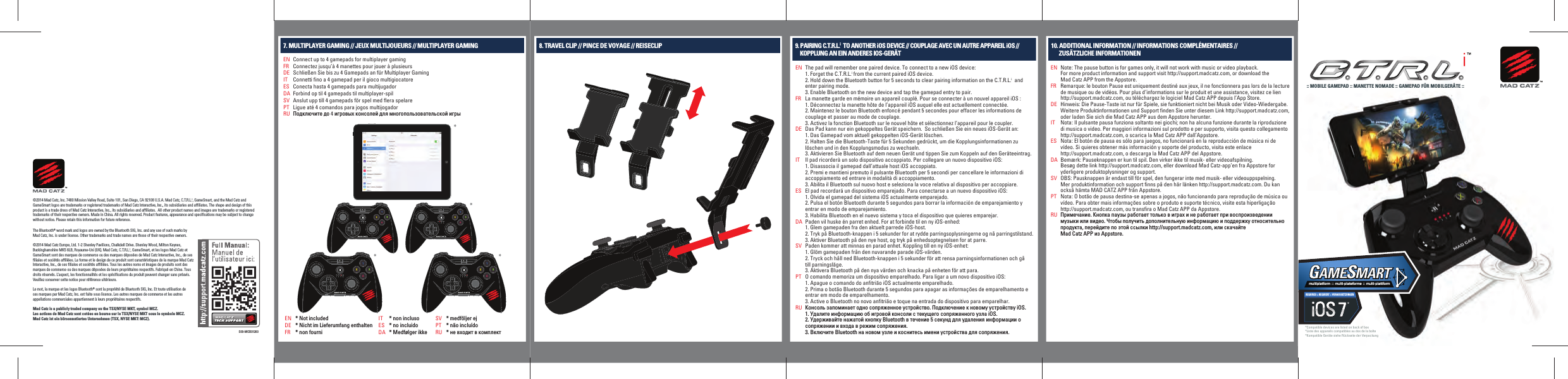 Mad Catz Ss A C Mad Catz C T R L I Mobile Gamepad User Manual Pp