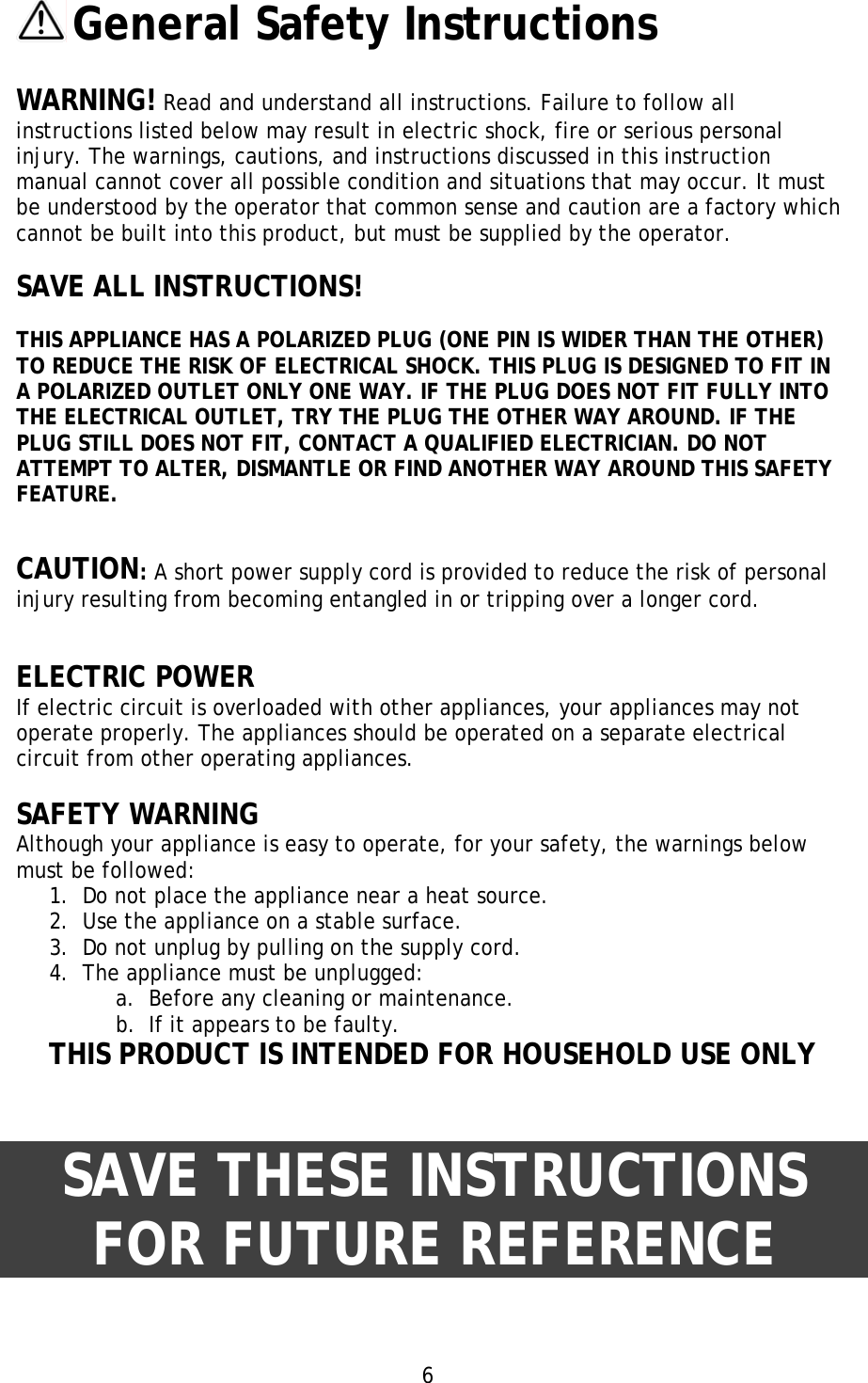 Page 6 of 11 - Magic-Chef Magic-Chef-Crpphg4St-Owners-Manual - Crofton CRPPHG4ST Manual 20120509b