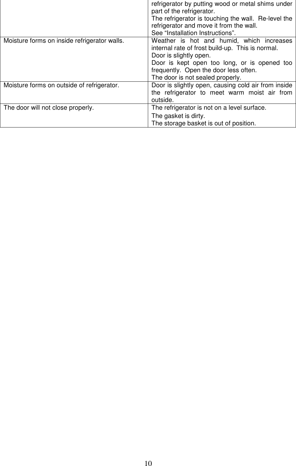 Page 11 of 12 - Magic-Chef Magic-Chef-Mcbr1010W-Owners-Manual - Manual For MCBR1010W_S_GS _Spanish_ 4.24.06