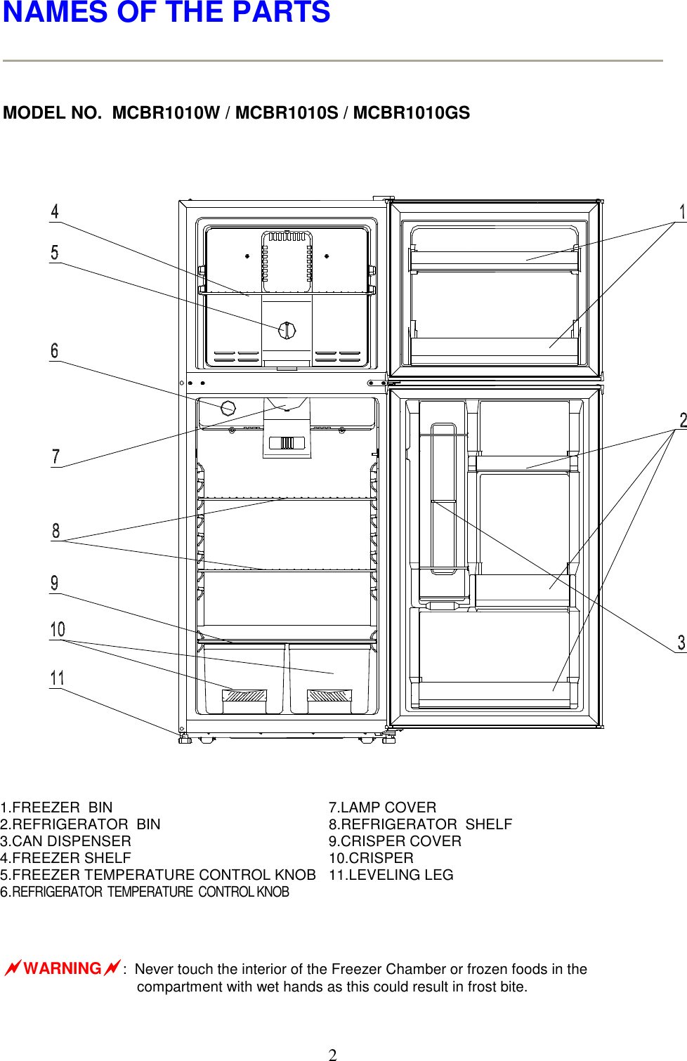 mcbr1010w magic chef refrigerator