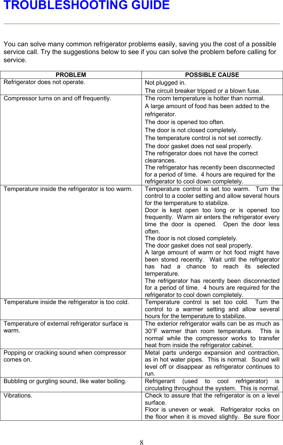 Page 9 of 11 - Magic-Chef Magic-Chef-Mcbr170B-Users-Manual Manual For MCBR170W.B _English_ - 4.25.07