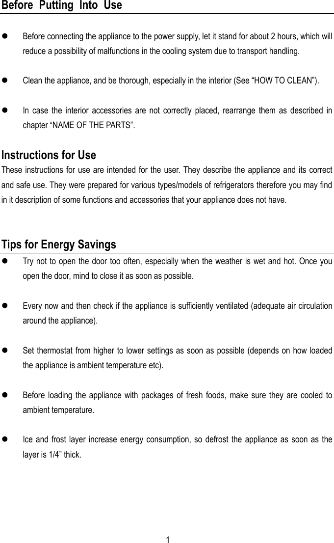 Page 2 of 10 - Magic-Chef Magic-Chef-Mcbr402S-Users-Manual MCBR402S Of 2003-12-29