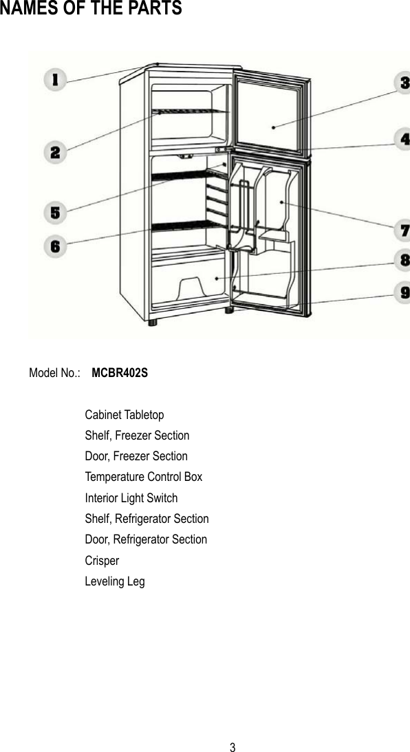 Page 4 of 10 - Magic-Chef Magic-Chef-Mcbr402S-Users-Manual MCBR402S Of 2003-12-29